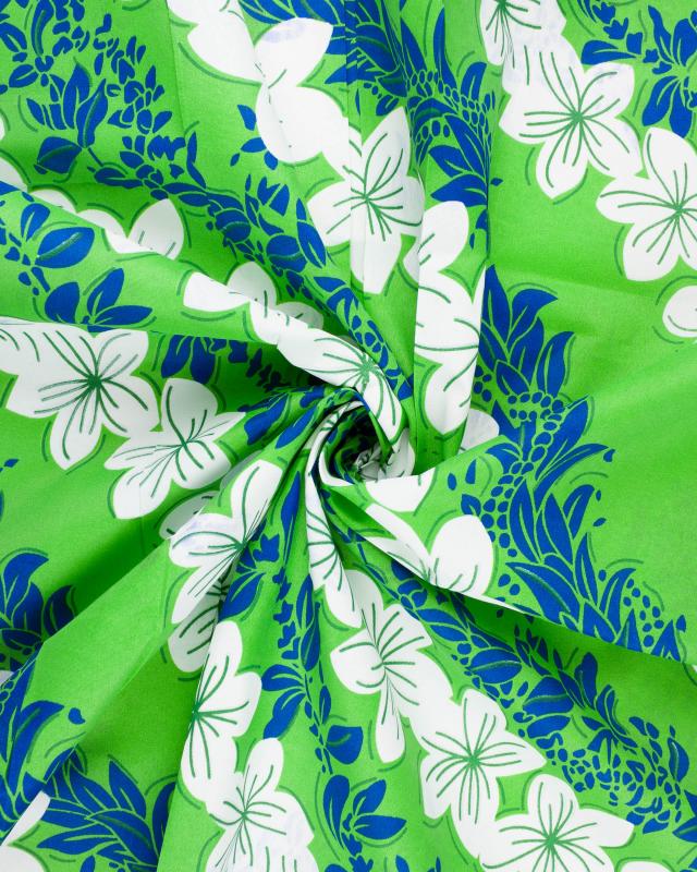Polynesian fabric TAURA Green - Tissushop